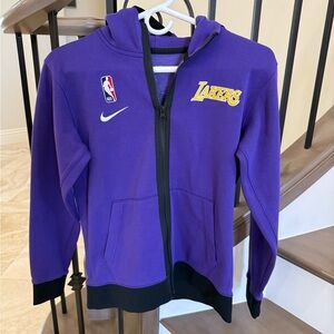 Boys Nike Lakers Dri Fit Zip Hoodie